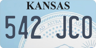 KS license plate 542JCO