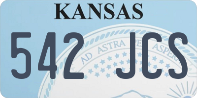 KS license plate 542JCS