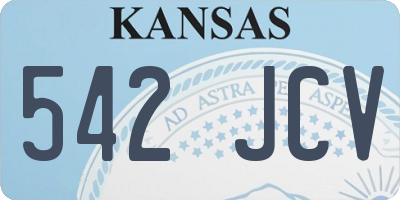 KS license plate 542JCV