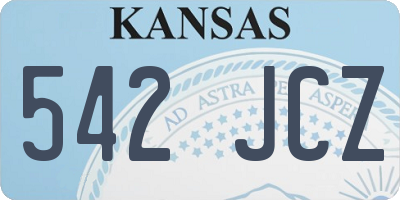 KS license plate 542JCZ