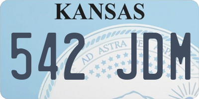 KS license plate 542JDM