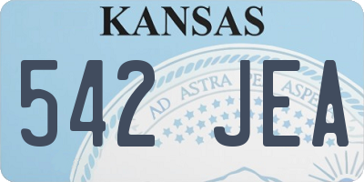 KS license plate 542JEA