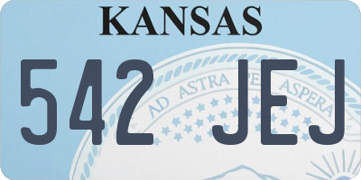 KS license plate 542JEJ