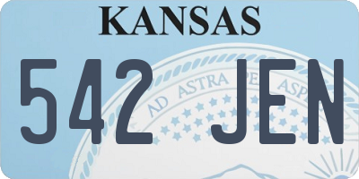 KS license plate 542JEN