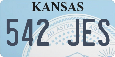 KS license plate 542JES