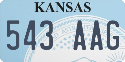 KS license plate 543AAG