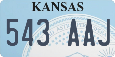 KS license plate 543AAJ