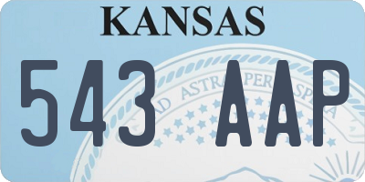 KS license plate 543AAP