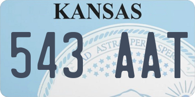 KS license plate 543AAT