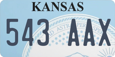 KS license plate 543AAX