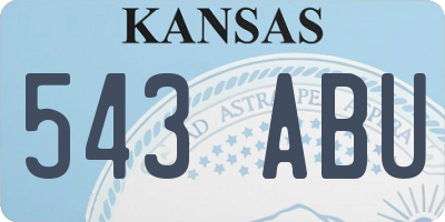 KS license plate 543ABU