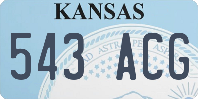 KS license plate 543ACG