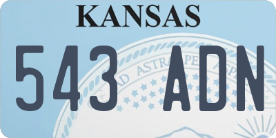 KS license plate 543ADN