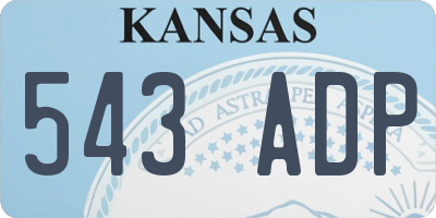 KS license plate 543ADP