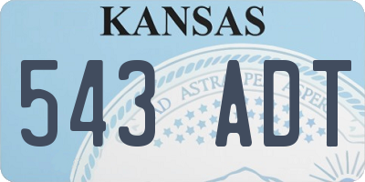 KS license plate 543ADT