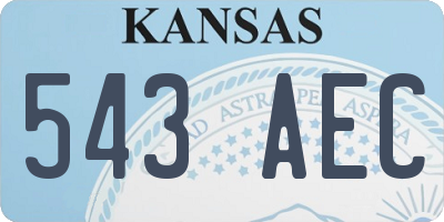 KS license plate 543AEC