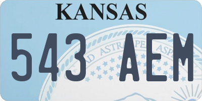 KS license plate 543AEM