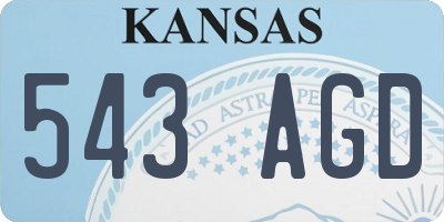 KS license plate 543AGD