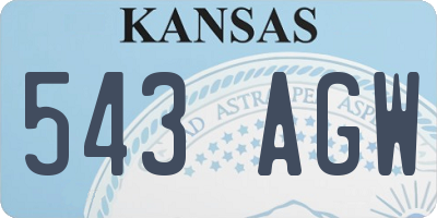 KS license plate 543AGW