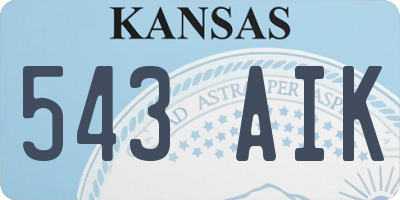 KS license plate 543AIK
