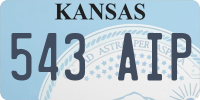 KS license plate 543AIP