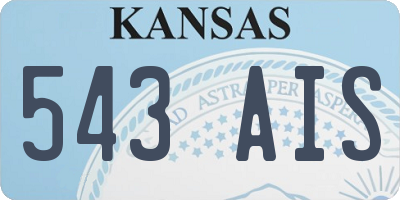 KS license plate 543AIS