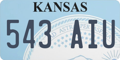 KS license plate 543AIU