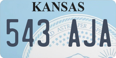 KS license plate 543AJA