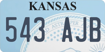 KS license plate 543AJB