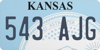 KS license plate 543AJG