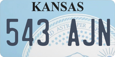 KS license plate 543AJN