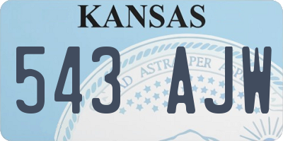 KS license plate 543AJW
