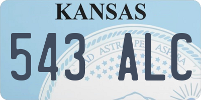 KS license plate 543ALC