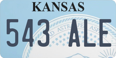 KS license plate 543ALE