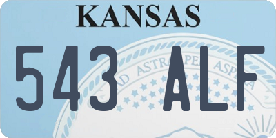 KS license plate 543ALF