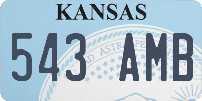 KS license plate 543AMB