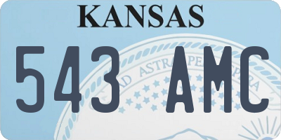 KS license plate 543AMC