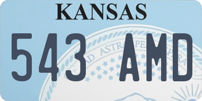 KS license plate 543AMD
