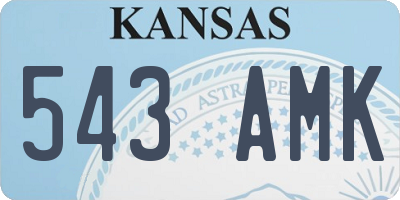 KS license plate 543AMK