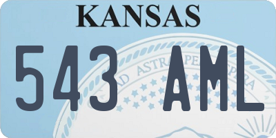 KS license plate 543AML
