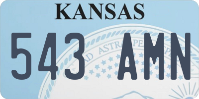 KS license plate 543AMN