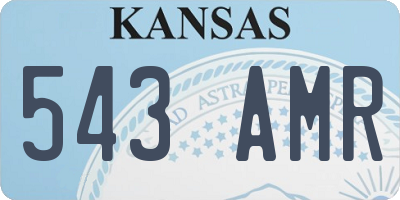 KS license plate 543AMR