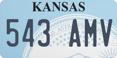 KS license plate 543AMV