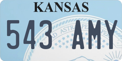 KS license plate 543AMY