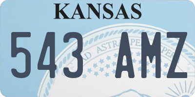 KS license plate 543AMZ