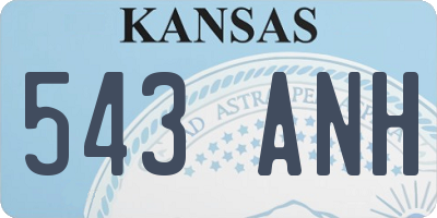 KS license plate 543ANH