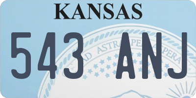 KS license plate 543ANJ