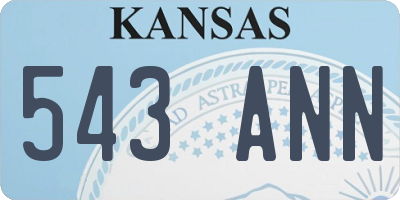 KS license plate 543ANN