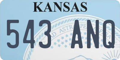 KS license plate 543ANQ