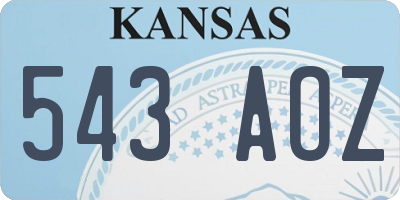 KS license plate 543AOZ